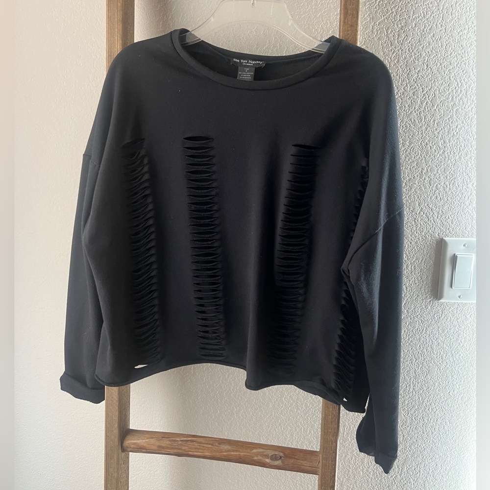 See You Monday - Black Sweater